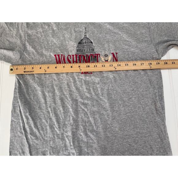 Vintage Washington DC Embroidered Short Sleeve T Shirt Top Size Men Womens Large - Picture 4 of 7